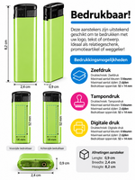 Unilite&reg; NC Groen Blanco Bedrukbare Aanstekers &ndash; Zacht vlam - 50 stuks