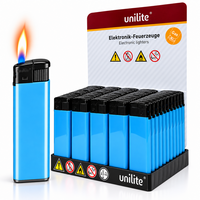 Unilite&reg; NC Blue Blanco Bedrukbare Aanstekers &ndash; Zacht vlam - 50 stuks