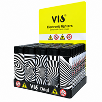 Aanstekers - 50 stuks - Optische Zwart-Wit Design Navulbaar &ndash; Verstelbare Vlam