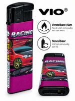 Aanstekers - 50 stuks - Auto Racing Design &ndash; Navulbaar &ndash; Zachte Verstelbare Vlam