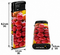 Klik Aanstekers - Fruit Design&ndash;  50 Stuks in Tray - Navulbaar &ndash; Zachte Verstelbare Vlam