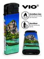 50 Aanstekers - Zomer Strand print&ndash; Navulbaar &ndash; Tropical Beach Design