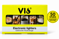 Lighters 50 pieces - Coffee print - click lighter - Coffee
