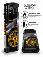 Aanstekers 50 stuks - navulbaar - Sportauto print  