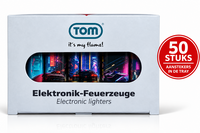 TOM&reg; Night Rider Aanstekers &ndash; Stoere Auto Print Aanstekers (50 stuks) &ndash; Navulbaar &amp; Verstelbaar vlam