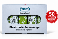 Lighters with Ganja Weed Print - 50 pieces - cannabis design lighters TOM