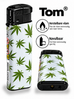 Aanstekers met Ganja Weed Print - 50 stuks - cannabis design lighters