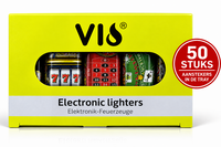 Aanstekers 50 stuks - navulbaar - Casino klik aansteker - Vio lighter