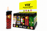 Aanstekers 50 stuks - navulbaar - Casino klik aansteker - Vio lighter