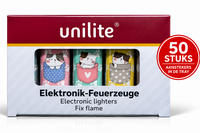 Aanstekers Pocket Cats &ndash; 50 stuks Schattige  katten print - Fix Flame Aanstekers