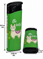 Aanstekers &ndash; Alpaca lama Print - met vaste vlam 50 stuks