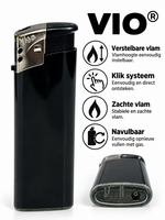 Aanstekers 50 stuks in tray - bedruk aanstekers- navulbaar - reclame aanstekers zwart