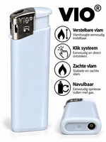 Aanstekers 50 stuks - wit - bedruk aansteker - navulbaar