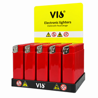 Aanstekers 50 stuks in tray - bedruk aanstekers- navulbaar - reclame aanstekers rood