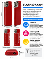 Aanstekers 50 stuks in tray - bedruk aanstekers- navulbaar - reclame aanstekers rood