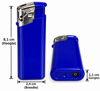 Aanstekers 50 stuks in tray - bedruk aanstekers- navulbaar - reclame aanstekers blauw