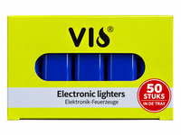 Aanstekers 50 stuks in tray - bedruk aanstekers- navulbaar - reclame aanstekers blauw