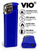 Aanstekers 50 stuks in tray - bedruk aanstekers- navulbaar - reclame aanstekers blauw
