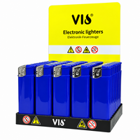Aanstekers 50 stuks in tray - bedruk aanstekers- navulbaar - reclame aanstekers blauw