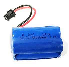 Accu aa500mah 4.8v - sm-2p plug - Geschikt voor rc voertuigen