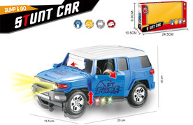 Stunt auto speelgoed - Super Max - Hummer met acrobatisch beweging -Led licht en geluid (20CM)
