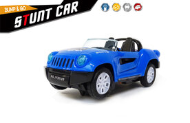 Stunt car toy - Super Max - Hummer with acrobatic movement -Led light and sound (19CM)