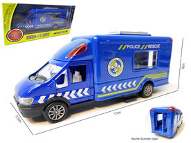 Politiewagen - Speelgoed politie auto - pull-back drive - Die Cast voertuigen - 17 CM