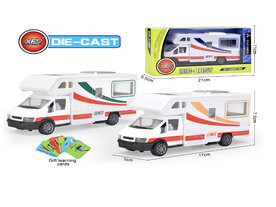 Caravan speelgoed voertuig - Vakantie camper - Die Cast -  pull-back drive - Super RV - 17CM