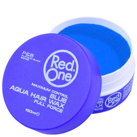 Red One Blue Aqua Hair Wax - Full Force - Maximum Control -  Red One Blauw Haar Wax - 150 ml