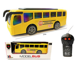 Radiografisch bestuurbare Bus - 3D Led Licht - RC Tour Bus speelgoed - 20CM