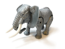 Olifant speelgoed - kan lopen en olifanten geluid maken - bewegende staart  - interactieve speelgoed Elephant 27CM