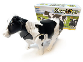 Speelgoed koe - kan lopen en koeien geluiden maken - interactieve - met bewegende staart  - milk Cow 25CM
