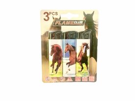 aanstekers blister van 3 stuks geassorteerde kleuren. 