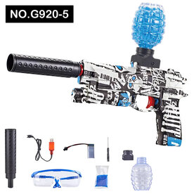 Gel Blaster - Electric gun - Green Graffiti - complete set incl. gel balls - rechargeable - 38CM