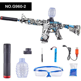Gel Blaster- Elektrische geweer  - Graffiti  M4- compleet set incl. gel ballen - oplaadbaar - 75CM