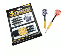 Dartpijlen set van 3 stuks - Darten - Rood vlaggen - incl. darts shafts
