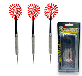 Dartpijlen set - 3 stuks - Darten - druppelvormige darts incl. darts shafts en hoesje - Rood