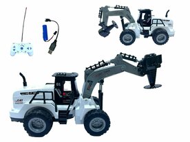 Speelgoed RC Voertuig met zaagblad - 1:50 - Radiografisch werkvoertuig wit