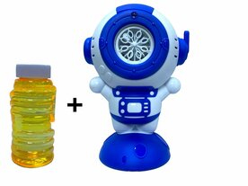 Bubble blowing astronaut toy - shoot bubbles - incl. soap