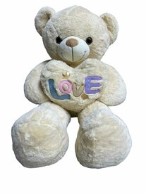 Teddy bear Large - 75CM - soft cuddly toy - with Love cushion