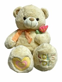 Teddy bear - i Love you - 75CM - soft cuddly bear with rose - teddy bear