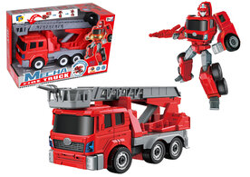 Mecha Fire Truck Optimus Prime  - DIY - Deformation robot en brandweerwagen - 2 in 1