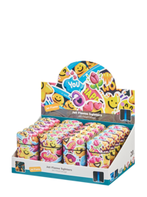 Jet Flame aanstekers  - turbo aansteker - 20 stuks - 360&deg; Happy Smiley print - soft touch