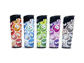 Klik aanstekers 5 stuks - navulbaar - emoji - Tom lighter