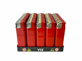 Aanstekers 50 stuks in tray - bedruk aanstekers- navulbaar - reclame aanstekers rood