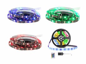 RGB Led strip  - 5m - 15 kleuren - Inclusief afstandbediening