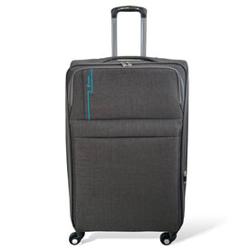Europe Travel - fabric suitcase - Polyester trolley - 4 swivel wheels - Extra large 77CM