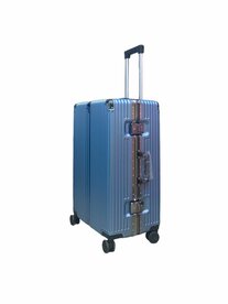 Hard shell suitcase, PC ABS aluminum&nbsp;&nbsp;Light blue 85L Large size L