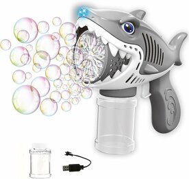 Shark Bubble Gun Toy - Bubble Gun Shark - USB Rechargeable G
