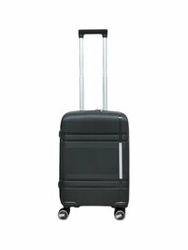 Hand luggage suitcase 55CM - 4 wheels 360 degree spinner dark gray - 100% polypropylene - 2025 edition